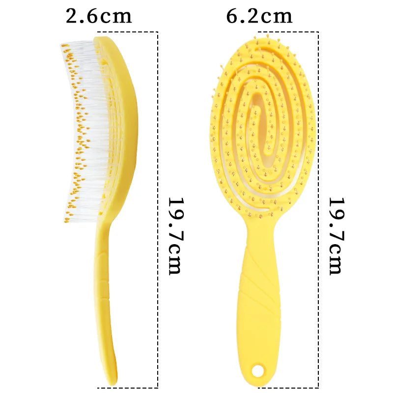 Relaxing Elastic Massage Comb Portable Hair Brush Massage Brush Brushes Head Combs Scalp Massage Brush Wet And Wavy Bundl