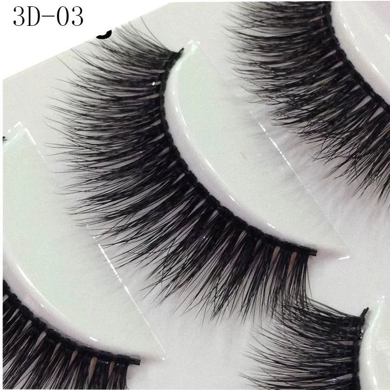 HBZGTLAD 5Pairs 3D Handmade Fake Eyelashes Natural Long Thick Daily Makeup Thick Cross Eyelashes Eye Lashes