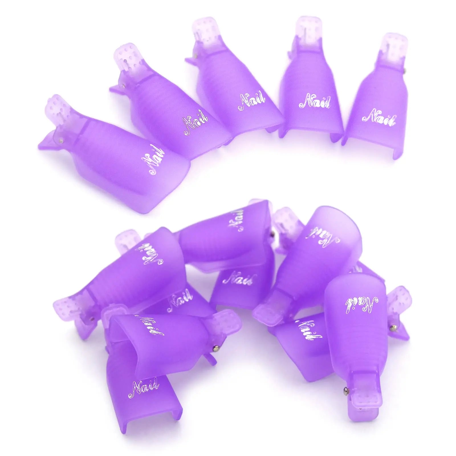 LULAA 10Pcs/16Pcs Plastic Acrylic Nail Art Soak Off Cap Clip UV Gel Polish Remover Wrap Tool Gel Nail Polish Remover Clips