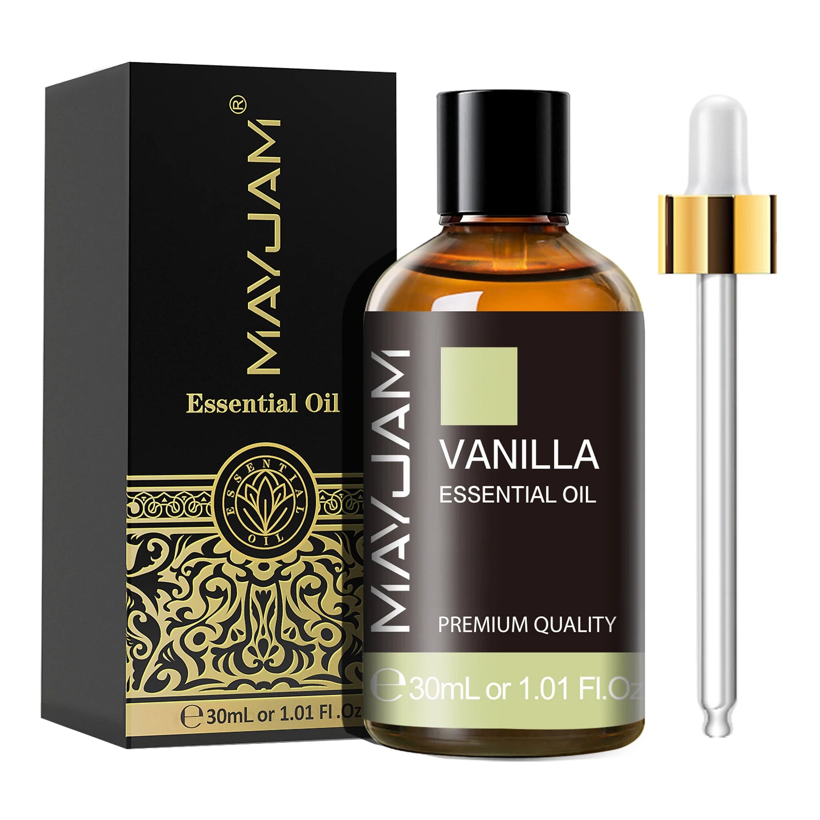 MAYJAM 2 Bottles Essential Oils 30ml Lavender Bergamot Vanilla Peppermint Scents for Diffuser Aromatherapy Candles Soap Making