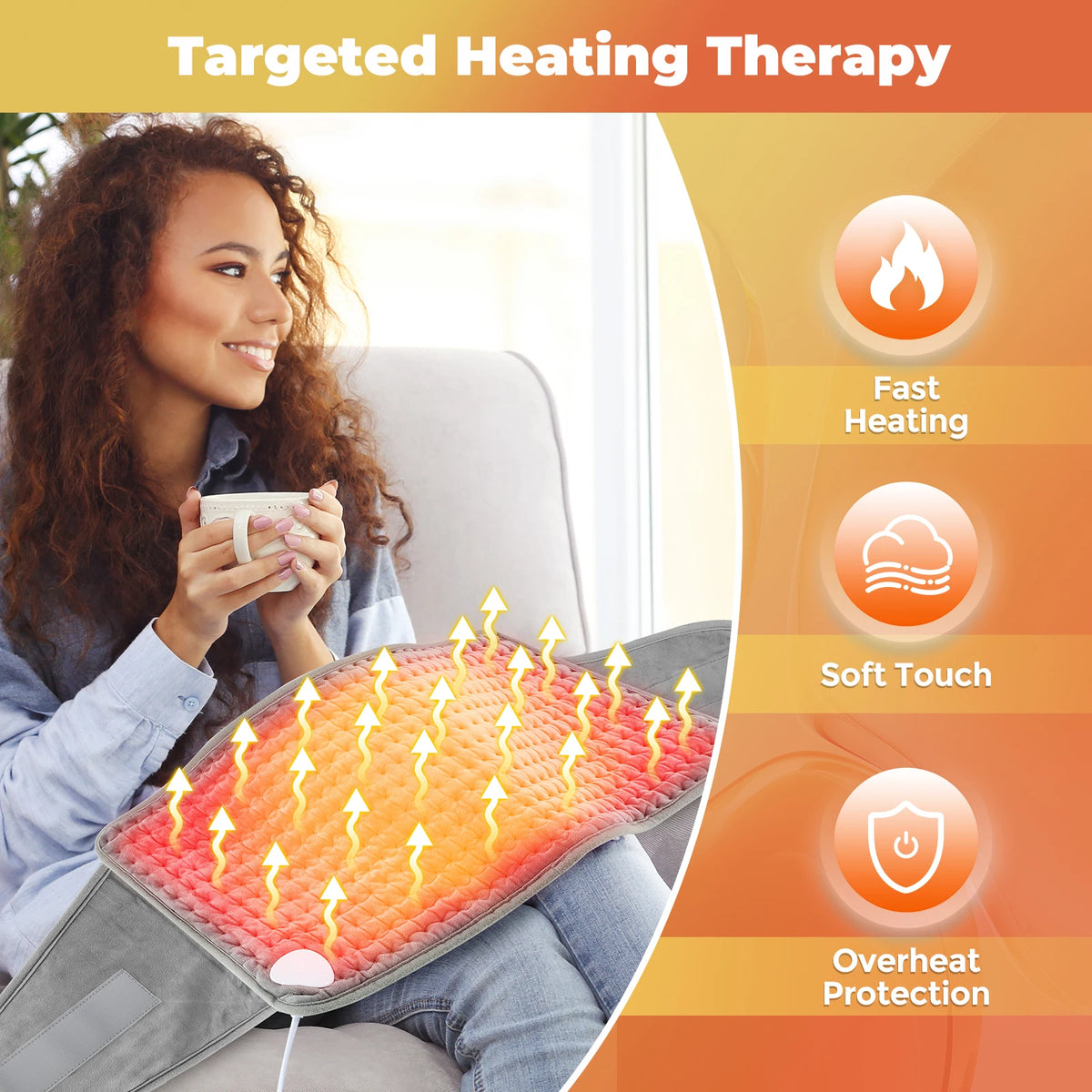 Electric Heating Waist Belt Warm Thermal Pad Office Home Temperature Control Waist Belt Warming Back Hand Warmer