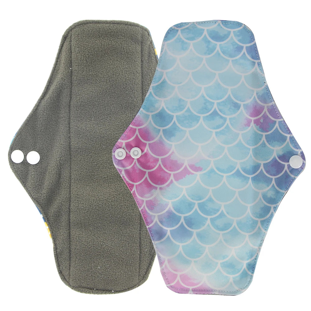 Ohbabyka Panty Liner Cloth Menstrual Pad Mama Sanitary Reusable Soft Washable Charcoal Period Napkins