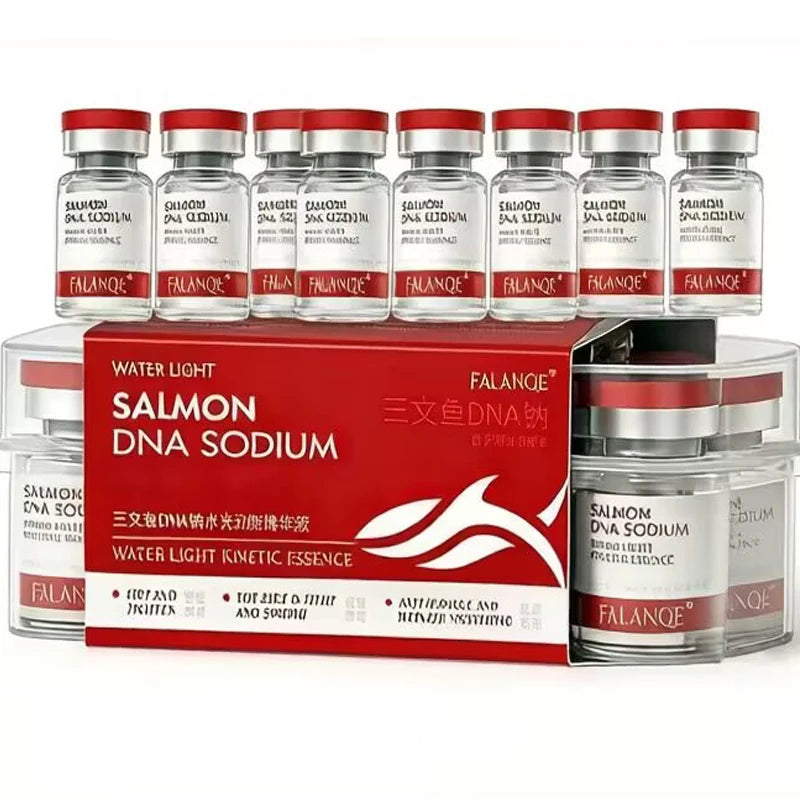 Effective Korea 5ml Salmon DNA  Ampoule Skin Booster Serum Kit Skin Whitening Moisturizing For 0.3mm Meso Serum Good Quality
