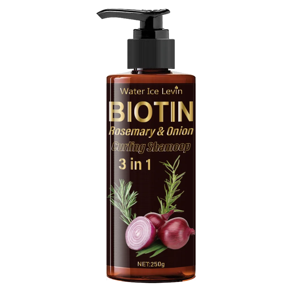 Biotin Shampoo 3-in-1, Moisturizing and Rich in Onion Extract Foam, Hydrates and Adds Shine for 72 Hours, Gently Massages and Cleanses for Hair That Is Fluffy and Smooth