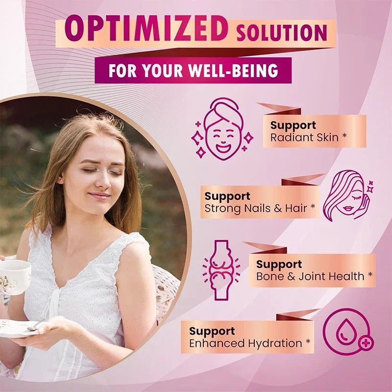 Organic Collagen Capsules Biotin Keratin Skin Care Product Booster-Skin Nail,Hair Care,Anti Aging,Whiteningand Joint Supplement