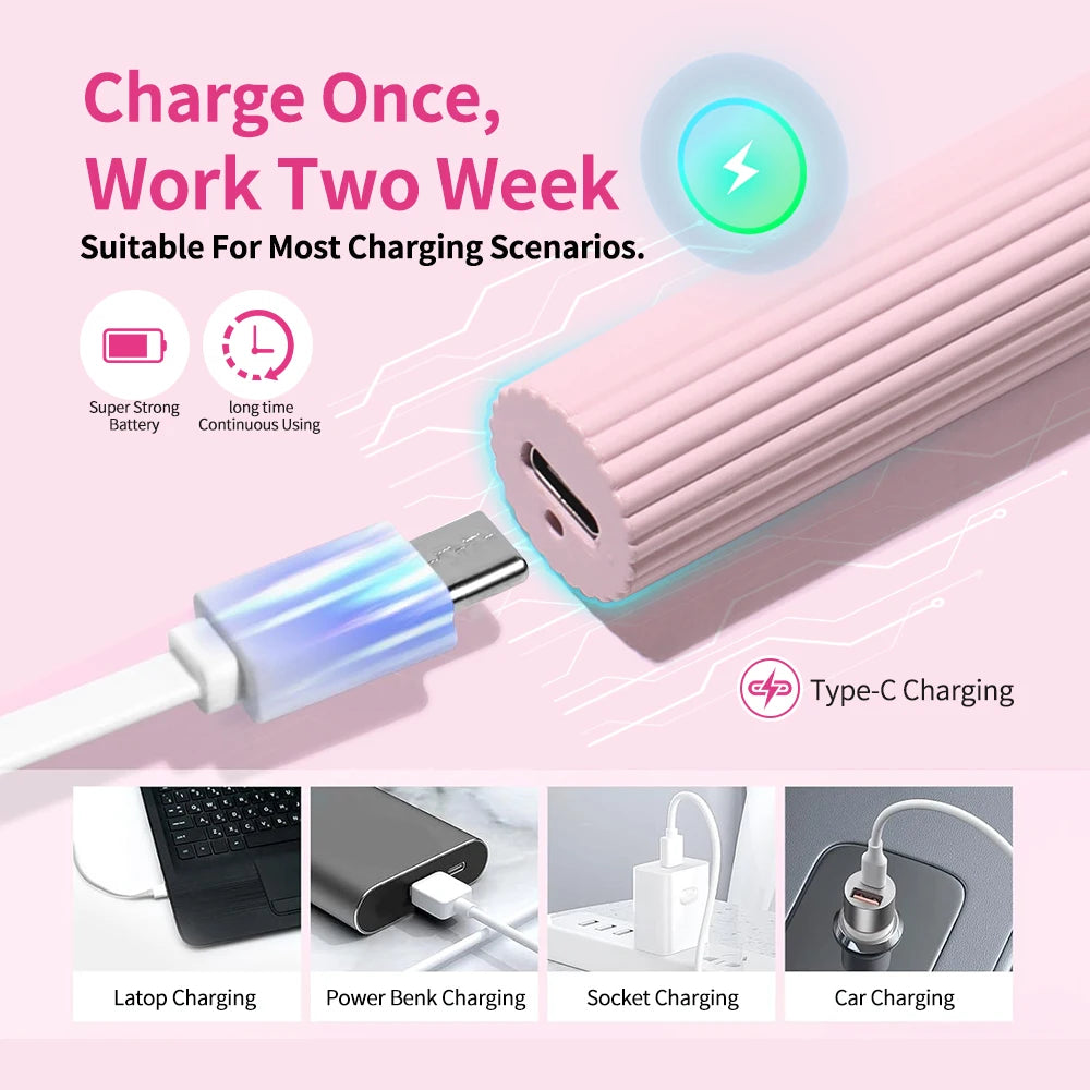 YIKOOLIN 1 Pc Pen Shape Portable UV/LED Nail Lamp for Gel Polish & Press on Nails Cordless USB Nail Dryer Dryer for Gel Polish