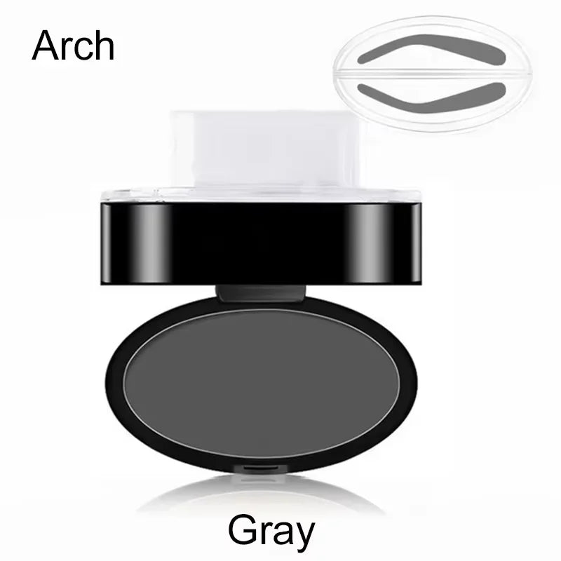 Natural Arched Eyebrow Powder Stamp Quick Makeup Brow Stamps Waterproof Powder Palette for Eyebrows Eye Brow Tint Makeup Tools