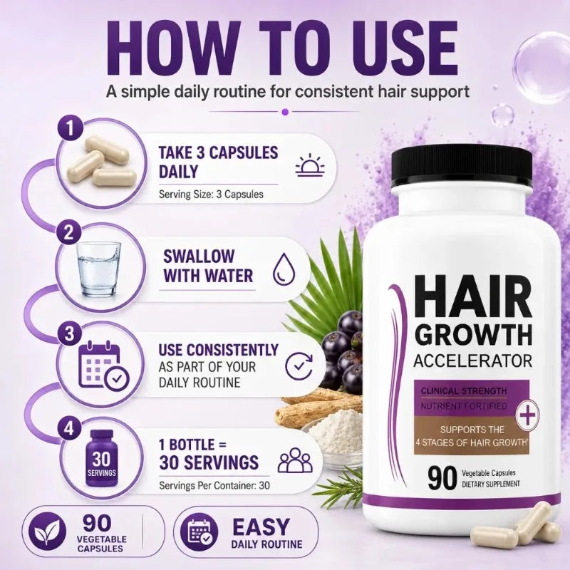 Lustriva Hair Growth Vitamins with Biotin, Marine Collagen, Saw Palmetto, Ashwagandha, Horsetail & Zinc – Thicker Hair, 90 Caps