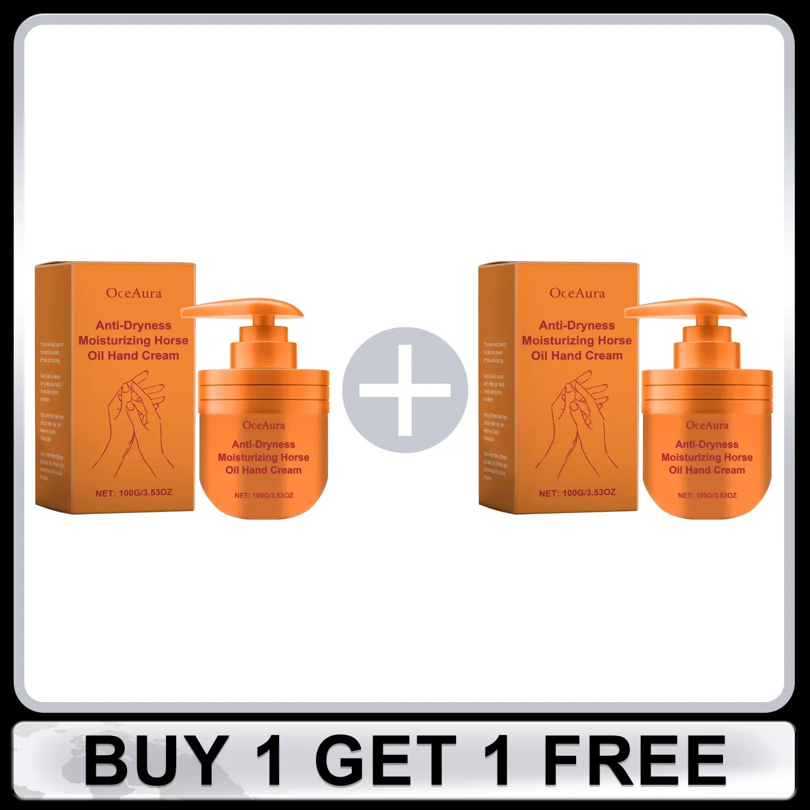 Horse Oil Hand Cream Nourish Dry Skin Moisturizing Soften Anti Cracked Repair Skin Barrier Fragrant Brighten Hand Care Product