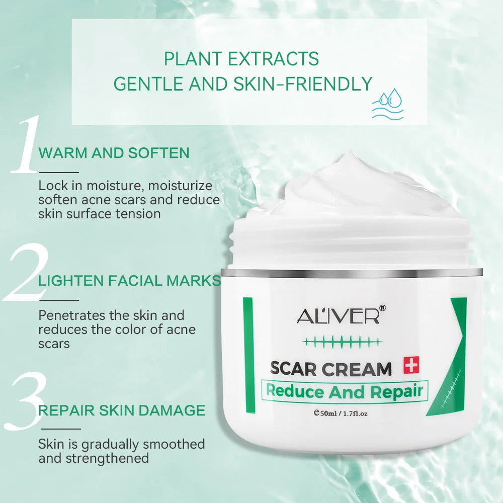 ALVER Acne Scar Stretch Marks Remover Cream Skin Repair Acne Black Dots Spots Acne Treatment Blackhead Bleaching Cream 50ml