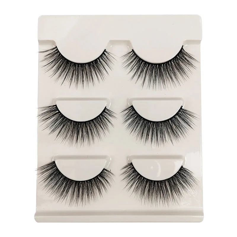 3/5 Pairs Fluffy Mink Eyelashes Thick 3d Lashes False Eyelashes Dramatic Wispy Flared Eyelash Makeup Eyelash Extension G600