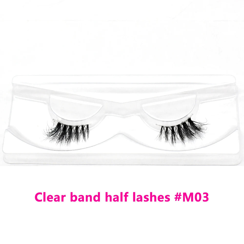 Bulk Items 10/30/60/100 Pairs Mink Half Lashes Natural Long Fluffy Wispy Half False Eyelashes Extension Lightweight Short Lashes