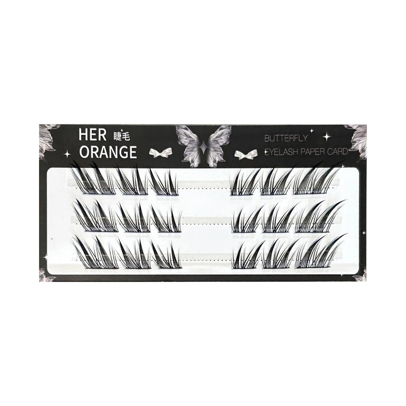 Thin Band Wispy Lash Clusters Cross Slant Flying Style False Eyelashes for Sweet Cool Girls Thick Curled Fake Lashes