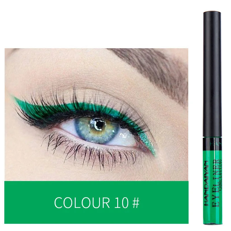 Neon UV Glow Eyeliner Pen Waterproof Matte Liquid Color Eye Liner Pencil Vibrant Yellow Red Purple Makeup Cosmetic