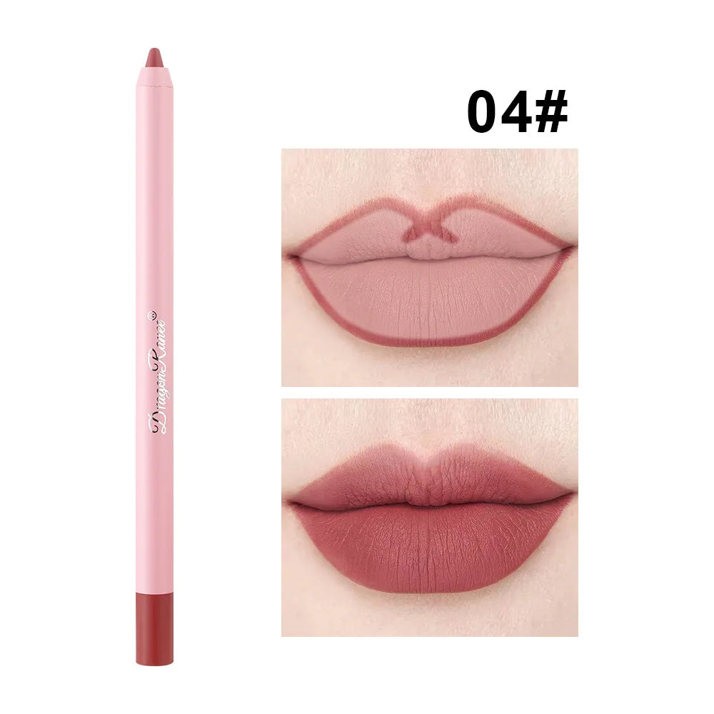 Waterproof Matte Lip Liner in Bean Paste Color, Lip Plumping Lipstick Pen, Non-Fading Lip Liner, Waterproof and Sweat-Proof Long-Lasting Matte Lip Liner, One-Second Plump Lip Lipstick Pen