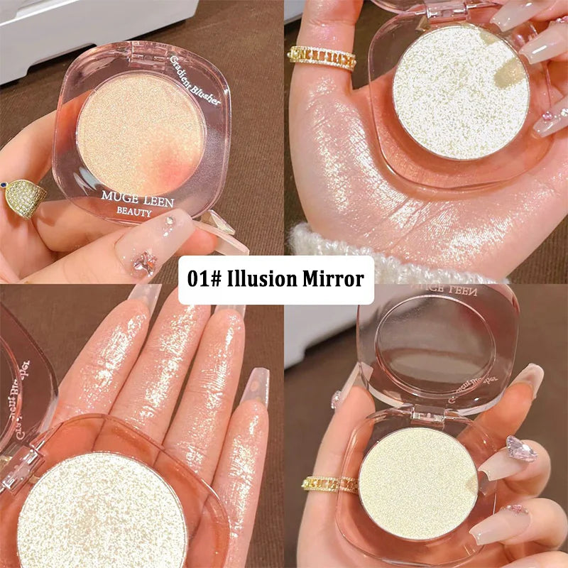 Vientiane Highlighter Powder Palette with Fine Shimmer and Diamond-like Highlights and Contour Powder,Creamy Mousse Texture