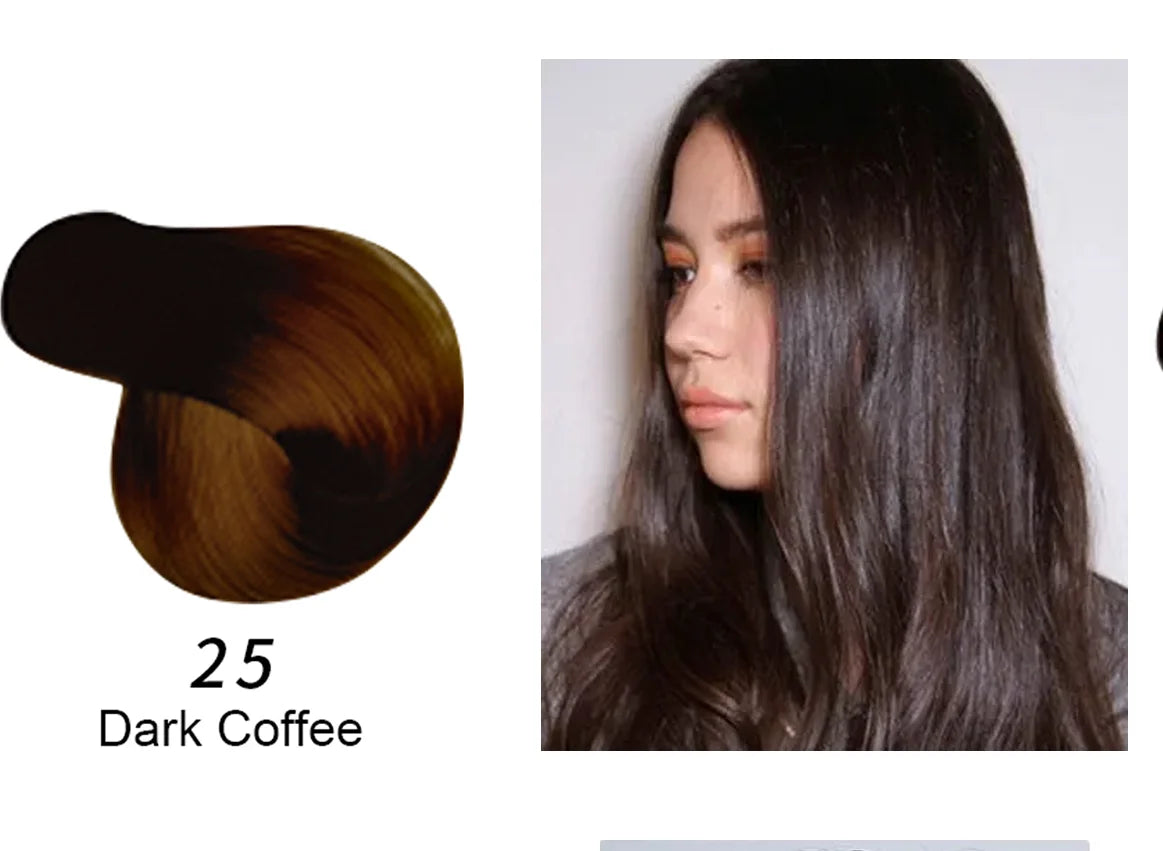 Mokeru 500ml Argan Oil Essence Natural Long Lasting Dark Brown Permanent Hair Dye Shampoo For Gray Hair Women Fast Color Dyeing