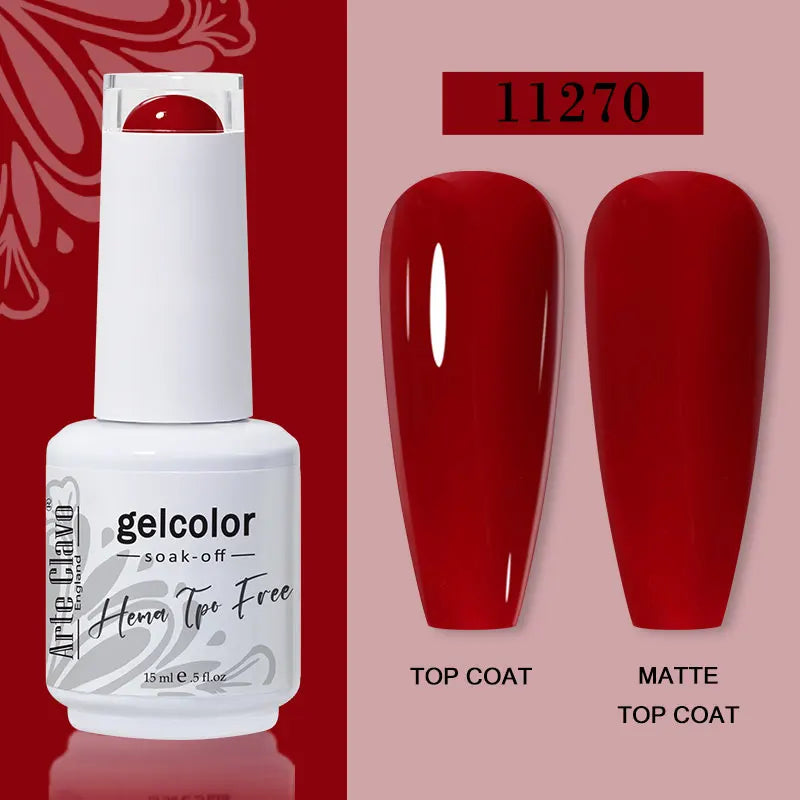 Arte Clavo 116Colors Gel Nail Polish 15ml Colorful Gel Semi Permanent Soak Off UV Gel Nail Art DIY Design Varnishe Nail Supplies