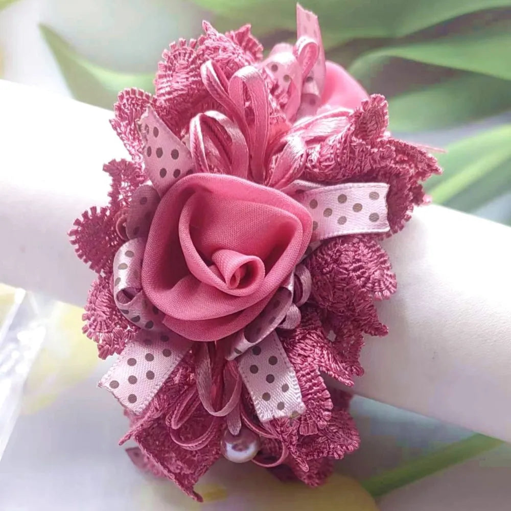 Women Lace Hair Scrunchies  Bow Hair Fantaisie Tie High Elasticity