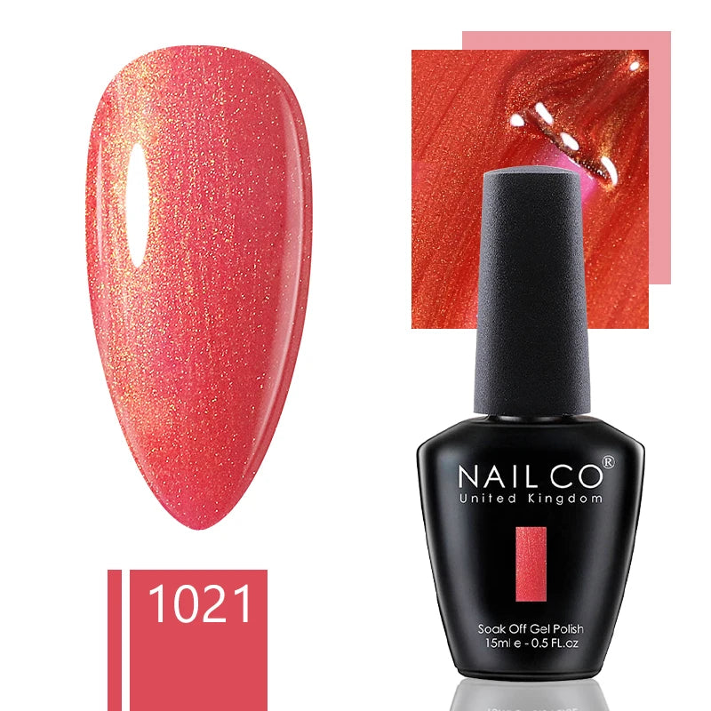 NAILCO 15ml Dark Gel Nail Polish Semi-permanent Varnish Hybrid UV Nails Art Glitter Colors Gel Polish Manicure Enamels For Nails