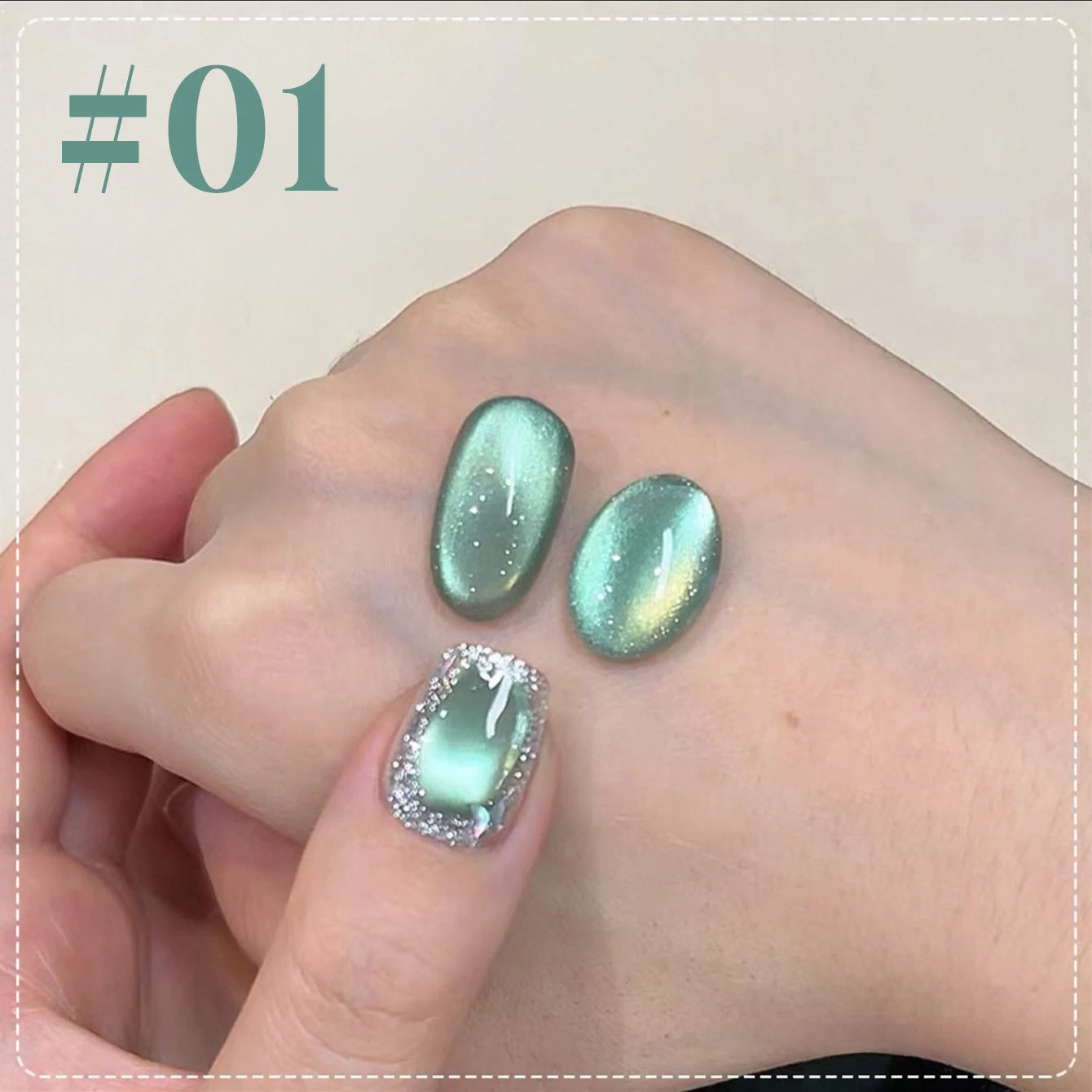 MIANEL 12ml Green Cat Magnetic Gel Nail Polish Spider Lily Varnish Soak Of UV Light Nails Nail Salon Winter Nails 1-21pcs