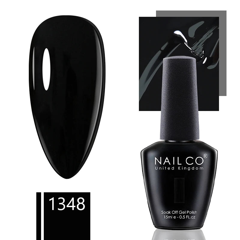 NAILCO 15ml Dark Gel Nail Polish Semi-permanent Varnish Hybrid UV Nails Art Glitter Colors Gel Polish Manicure Enamels For Nails