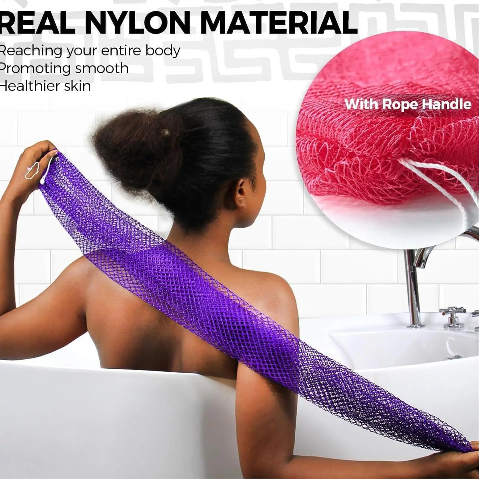 1pc African Net Bath Sponge Exfoliating Washcloth Double Side Loofah Towel Back Shower Scrubber Body Bathroom Accessories