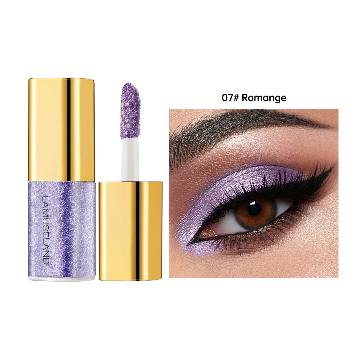 Pearly Liquid Eyeshadow Makeup Waterproof Shimmer Glitter Eye Shadow Highlighter Lasting Eye Tint for Daily Natural Smokey Look