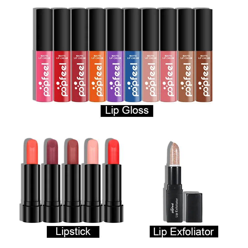 Christmas Makeup Gift Box Foundation Eyeshadow Powder Long Lasting Lip Ink 27 Pieces Birthday Gifts Makeup for Women Full Kit