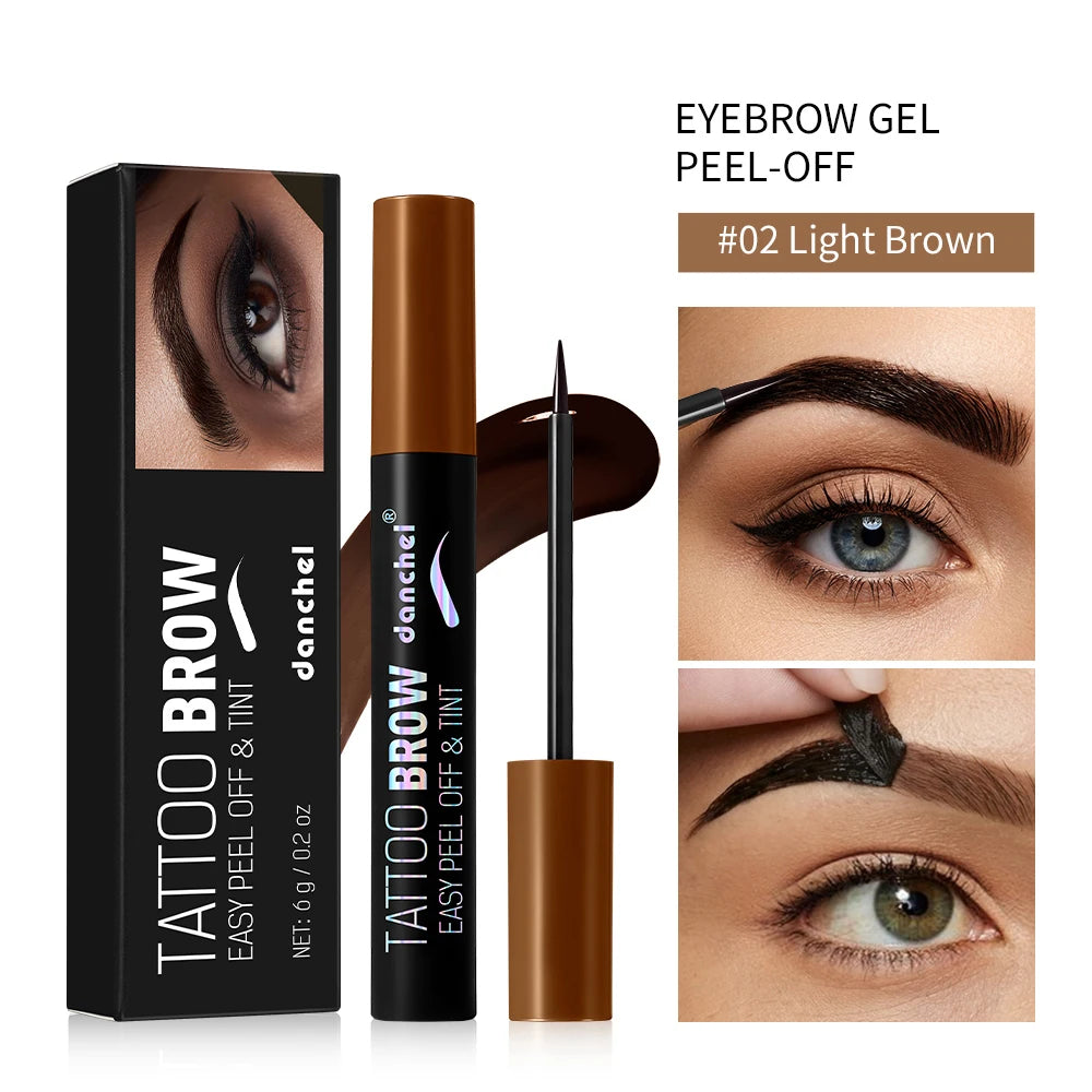Peel Off Eyebrow Gel Tint 1PC Semi Permanent Waterproof Brow Tattoo Transfer Proof Long Lasting For Fuller Defined Brows
