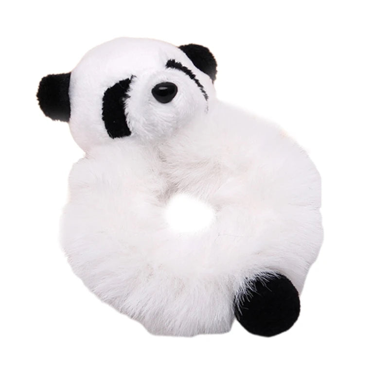 Elastic Hair Ropes Cartoon Animal Hair Bands Lovely Panda Hair Scrunchies Hair Decor Accessory for Girls Infants
