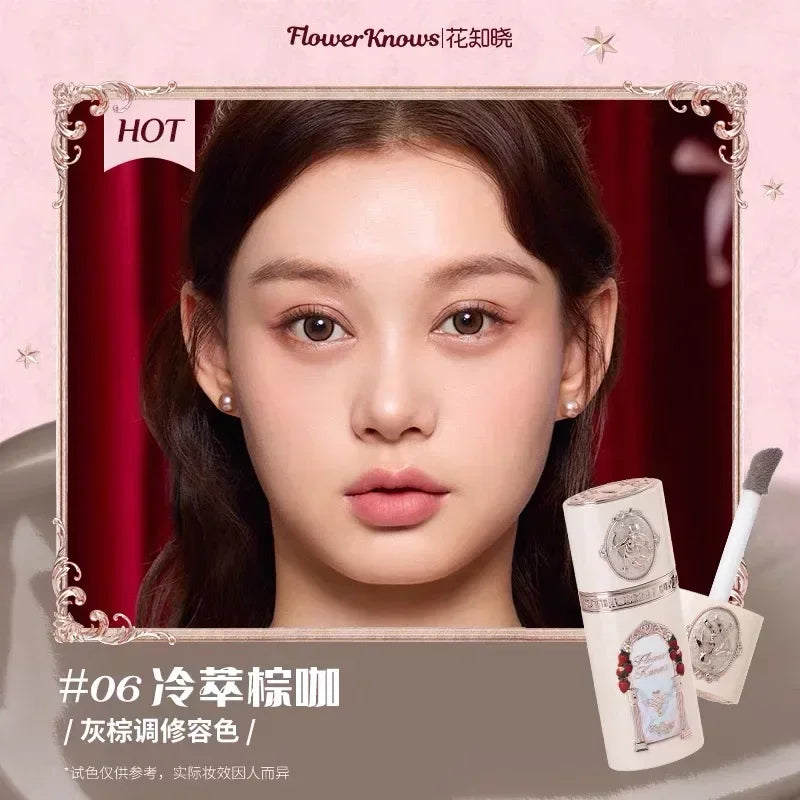 Flower Knows Swan Ballet Setting Rose Scent Loose Powder Makeup Matte Finishing Oil Control Setting Powder Make-up For Women