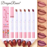 Two-Color Lipstick Pen, Matte Finish, Long-Lasting Effect, Two-Color, Fine Texture, Waterproof, Non-Fading Lip Gloss, Natural and Easy-To-Apply Lipstick