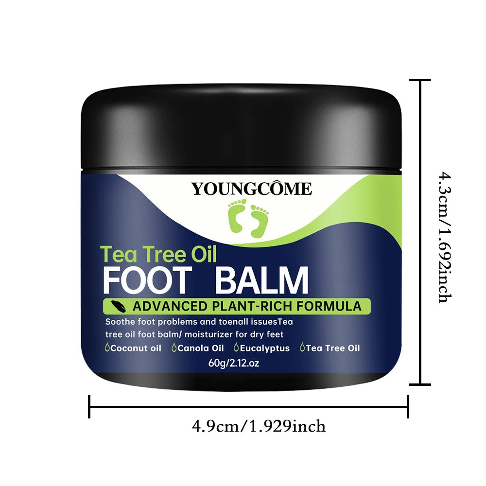 Tea Tree Oil Foot Cream  Repairs Cracked Feet Deeply Moisturizes and Nourishes Dry Rough Skin,Softens Hard Skin