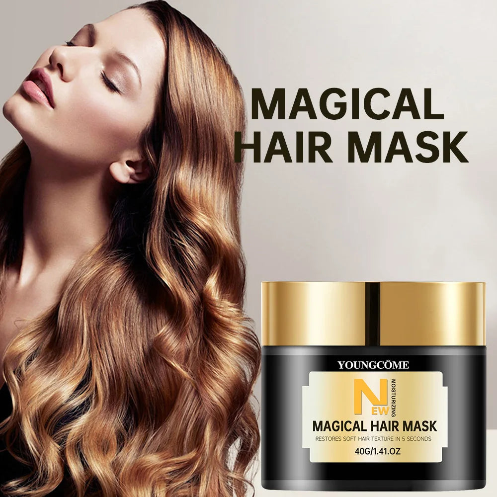 Magic Hair Mask Repair Damage Frizzy Treatment Scalp Hair Root Shiny Balm Straighten Soft Hair Care  for All Hair Type