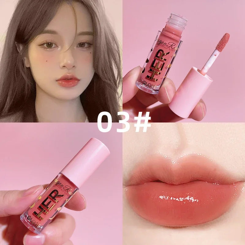 Mirror Lipstick Moisturizing Sexy Lips Plumper Long Lasting Shiny Lip Gloss Lip Tint Makeup Jelly Lip Glaze Shimmer Cosmetics