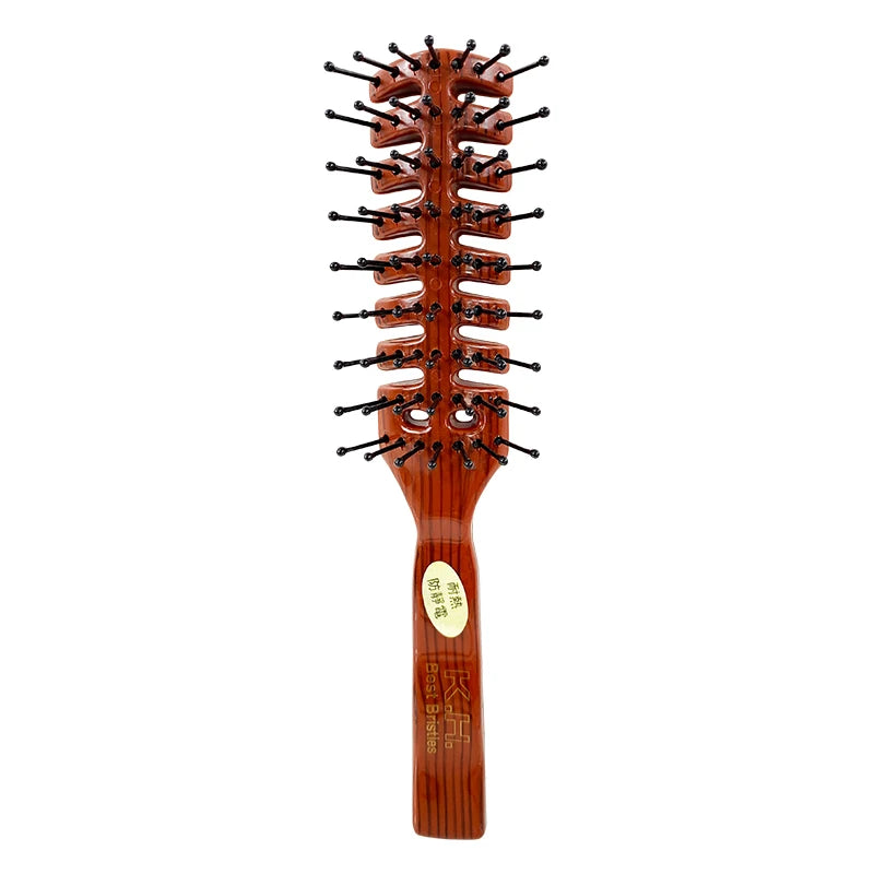 1 Piece Men Fluffy Hair Curly Brush Salon Hairdressing Combs Anti-static Massage Hair Care Ribs Comb Nine-Row Comb Styling Tools