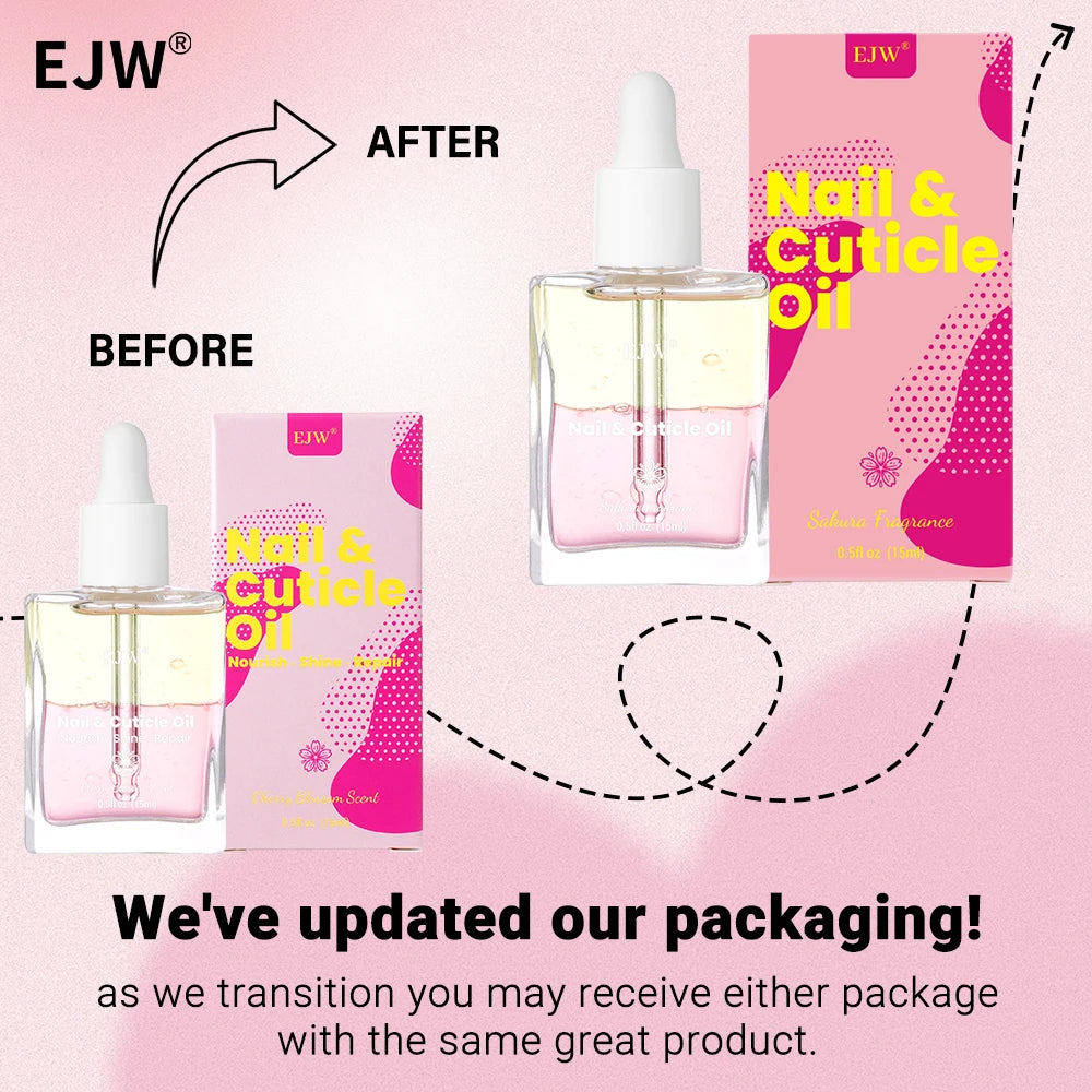 EJW Nail and Cuticle Oil Nail Care - Moisturizing, Strengthening,Nail Oil Cuticle, Hydrating, Infused with Jojoba Oil & Grapese