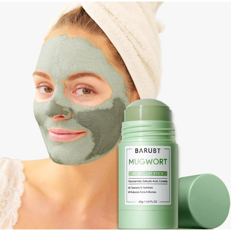 Deep Cleansing Mugwort Mud Mask Stick: Pore Cleaner,Gentle Blackhead Removal,Facial Soothing Repair,Spreadable Clay Mask