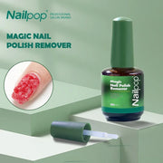 NAILPOP 15ml Magic Gel Polish Remover 3-5 Mins Fast Remove Varnish Soak Off UV LED Cleaner Top Coat Function Gel Remove Tool