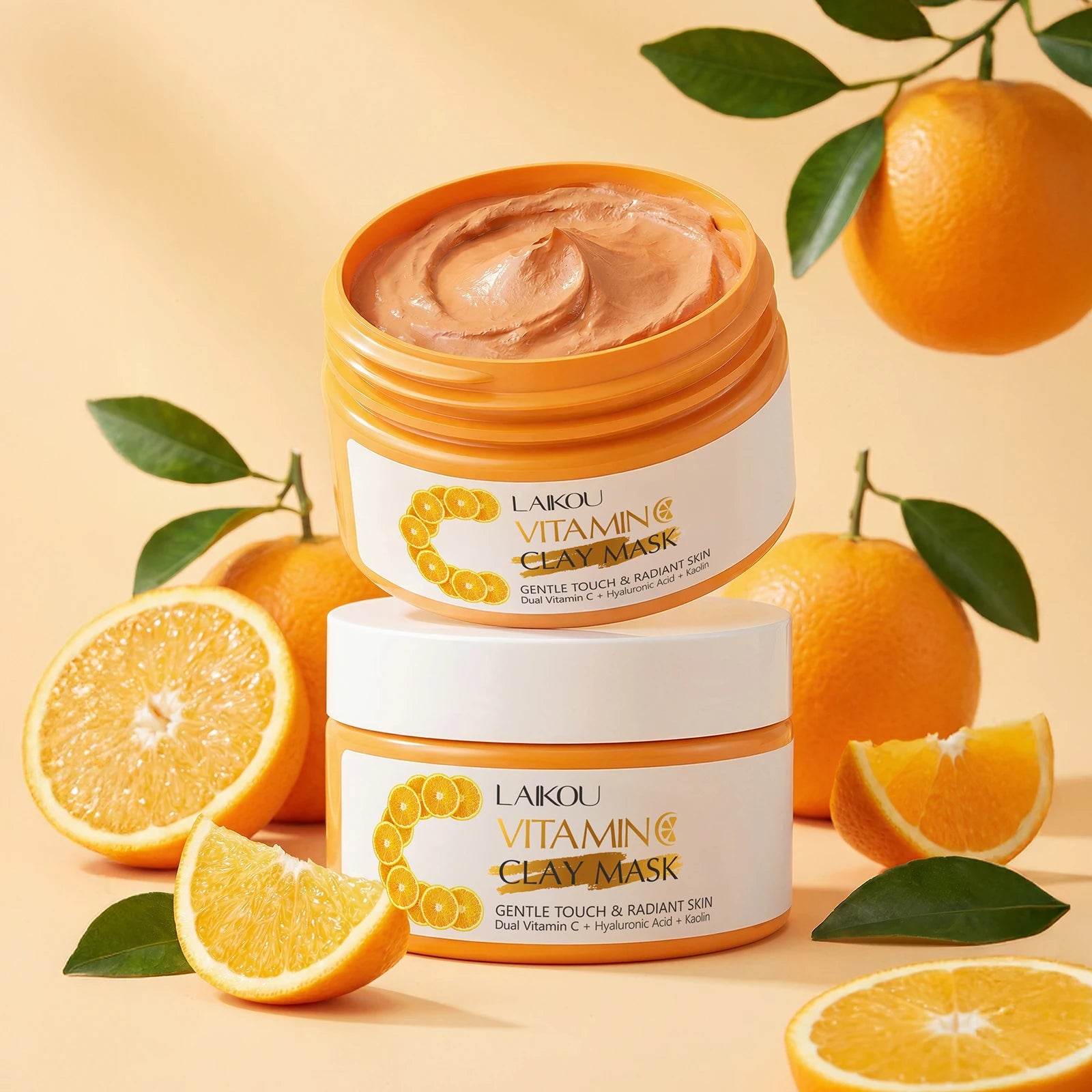 LAIKOU Vitamin C Clay Mask Clarify & Smooth Balance Skin Tone Cleansing Mud Mask