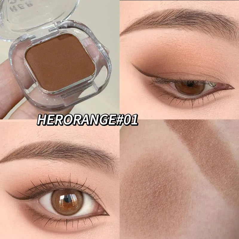 Monochrome Red Brown Aegyo-sal Makeup Eyeshadow Powder Palette Silky Matte Chocolate Contour Lying Silkworm Eyeliner Waterproof