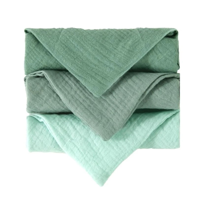J15U 4Pcs Baby Wipes Cloths Handkerchief Square Drool Bibs Washcloths Nursing Towel