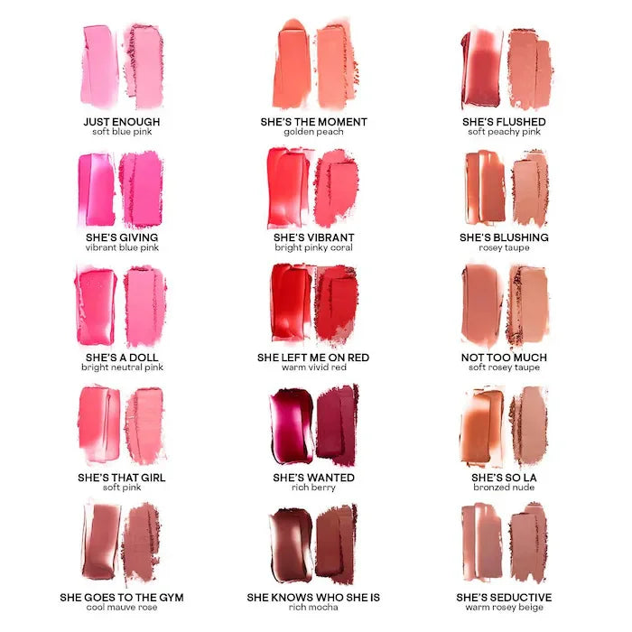 Partick Major Headlines Double Take Creme & Powder Blush Duo Long-Lasting Face Makeup Natural Facial Coverage Powder TA Blusher