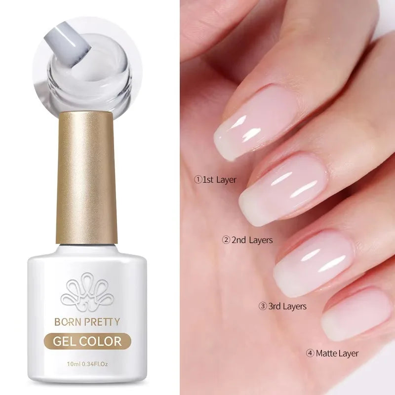 BORN PRETTY Sweet Spring Summer Color Gel Nail Polish 10ml Light Pink Green Yellow Long Lasting Varnis Semi Permanent For Nails
