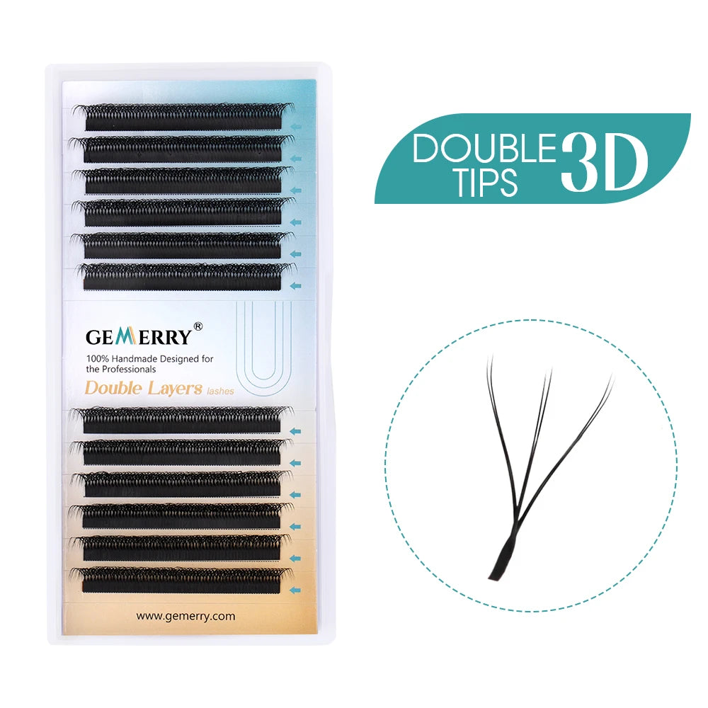 Gemerry YY Shaped Eyelash 3D 4D 5D 6D 8D W Shape Lashes Premade Fans Eyelash Extension Brazilian Volume Bloom Salons Makeup