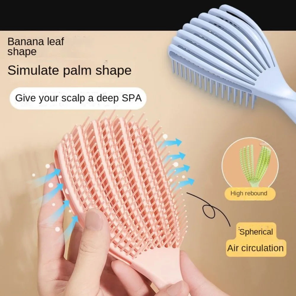 Durable Hollow Hollowing Out Hair Brush Anti-static Hair Fluffy Scalp Massage Comb Portable Multifunctional Hair Styling Tool