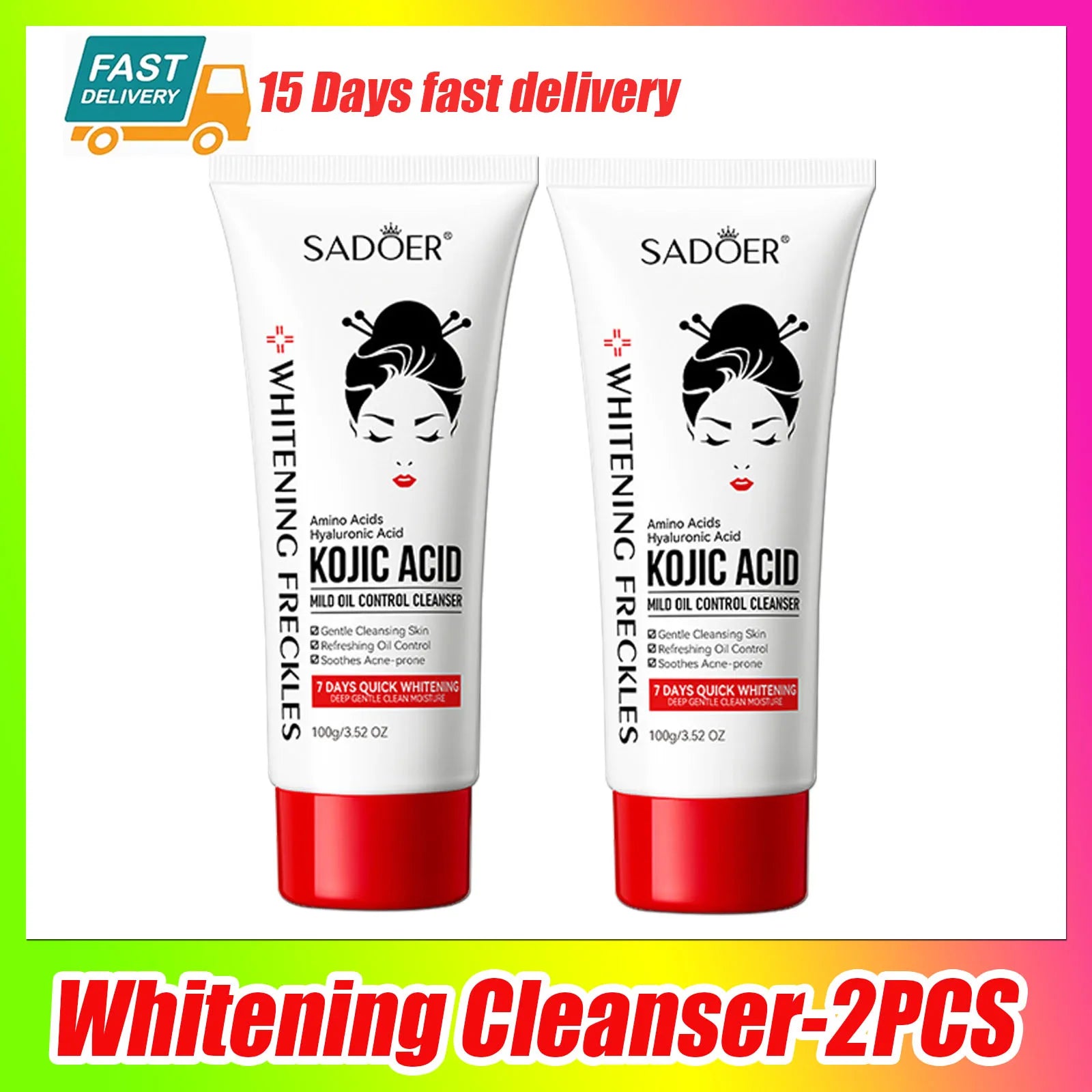Kojic Acid Skin Care Facial Wash Mild Oil Control Deep Cleaning Moisturizing Cleansing Nonirritating Face Cleanser Face Wash
