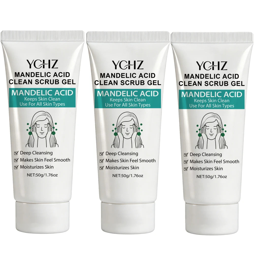 50g Mandelic Acid Cleansing Gel——Deeply Cleanses and Unclogs Pores, Contains Aloe Vera and Rose Essence, Makes Skin Smooth and Delicate, Suitable for All Skin Types