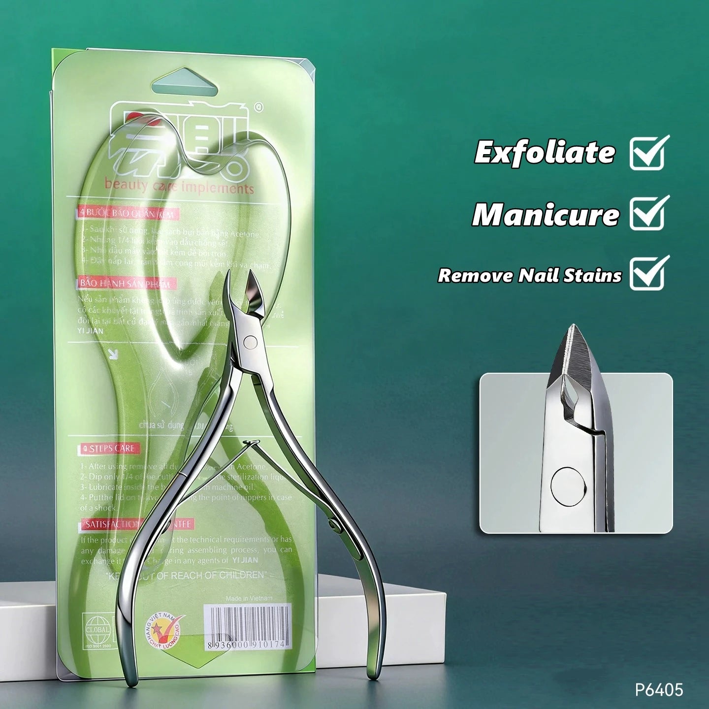 Nail Professional Stainless Steel Nail Cutter Scissor Nippers Muti Function Cuticle Pusher Remover Nail Care Manicure Tools